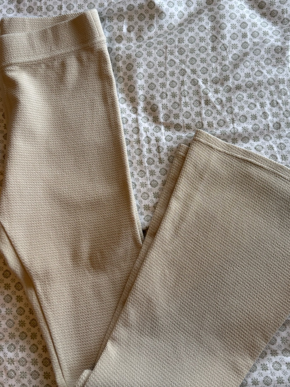 Aerie Offline Cream Flare Pants